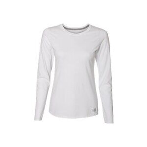 Women's Essential Long Sleeve 60/40 Performance Tee - White